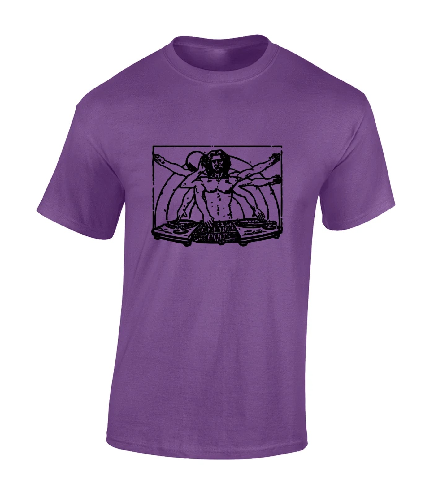 VITRUVIAN DJ MENS T SHIRT COOL MUSIC DJ DESIGN GIFT IDEA 90'S HOUSE MUSIC RAVE Unisex T-shirt, Sweatshirt, Hoodie, Long Sleeve Tee - T-Shirt, Sweatshirt, Hoodie