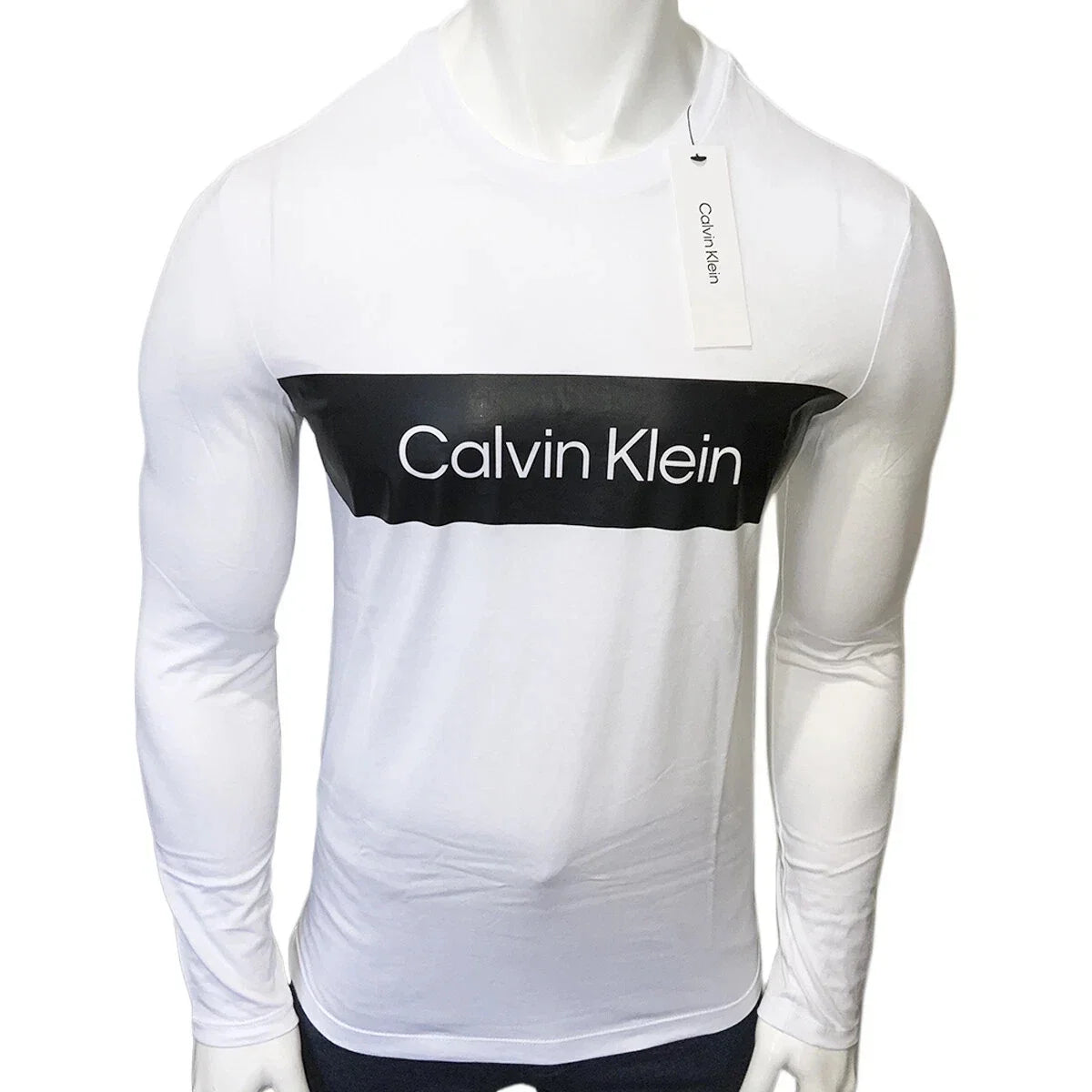 MSRP $59.99 NWT CALVIN KLEIN MEN'S WHITE CREW NECK LONG SLEEVE T-SHIRT SIZE S M Unisex T-shirt, Sweatshirt, Hoodie, Long Sleeve Tee - T-Shirt, Sweatshirt, Hoodie