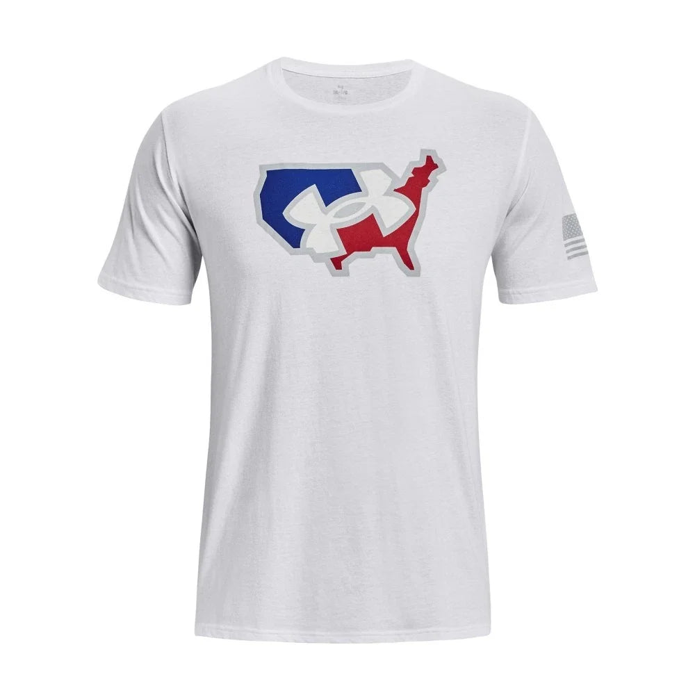 Under Armour 1379221 Men's UA Freedom Big Flag Lockup T-Shirt, White, X-Large Unisex T-shirt, Sweatshirt, Hoodie, Long Sleeve Tee - T-Shirt, Sweatshirt, Hoodie