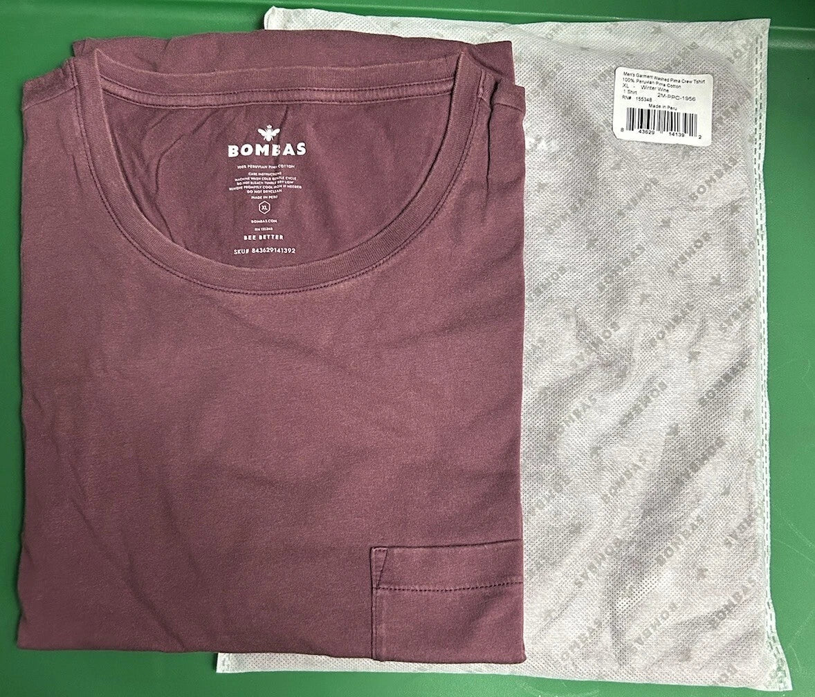 Bombas XL Bee Better Pocket T-Shirt Crew Neck Lot Of 2 Wine  Pima Cotton Unisex T-shirt, Sweatshirt, Hoodie, Long Sleeve Tee - T-Shirt, Sweatshirt, Hoodie