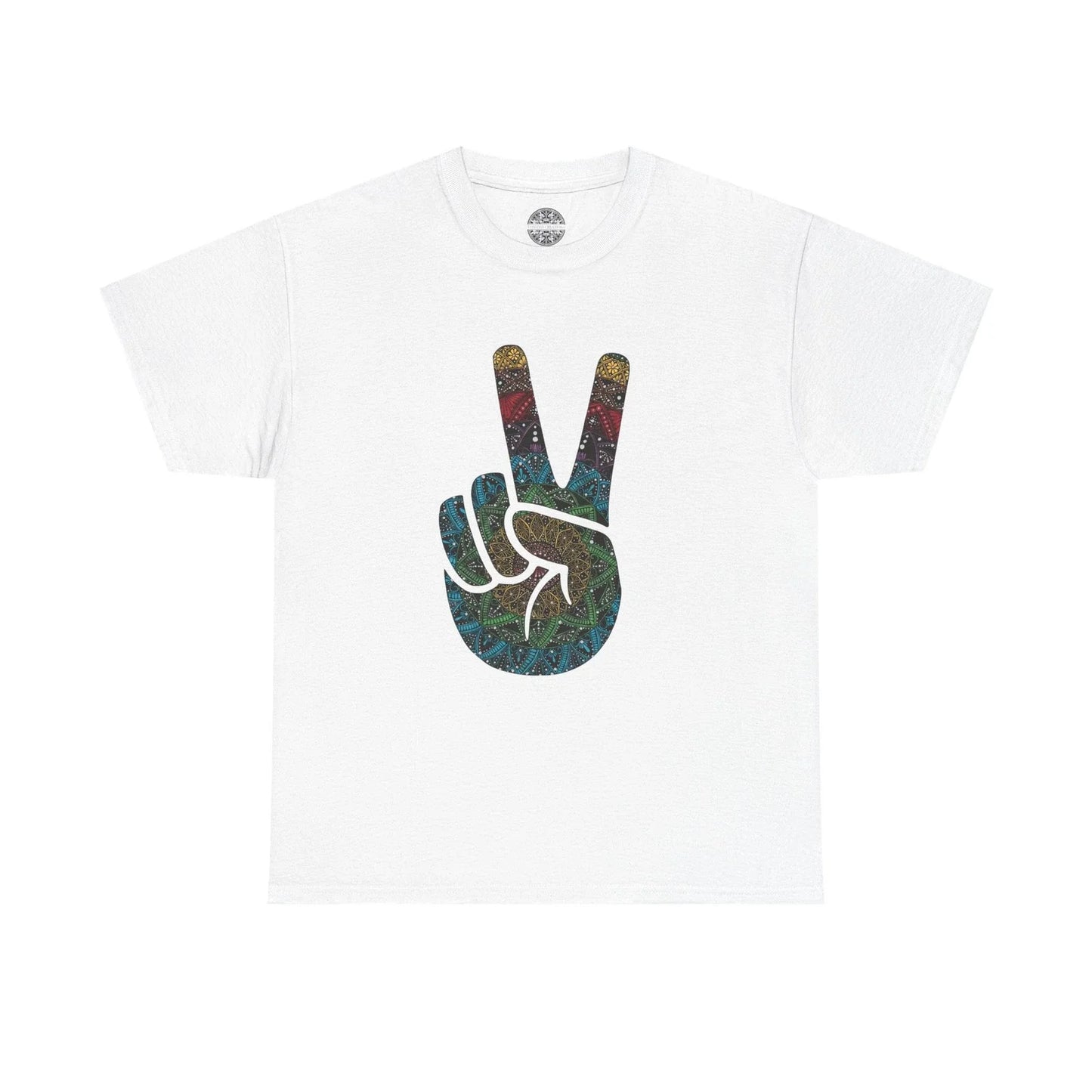 Peaceful Pride Sign T-Shirt | Mandala Boho Pride Peace Sign Unisex T-shirt, Sweatshirt, Hoodie, Long Sleeve Tee - T-Shirt, Sweatshirt, Hoodie
