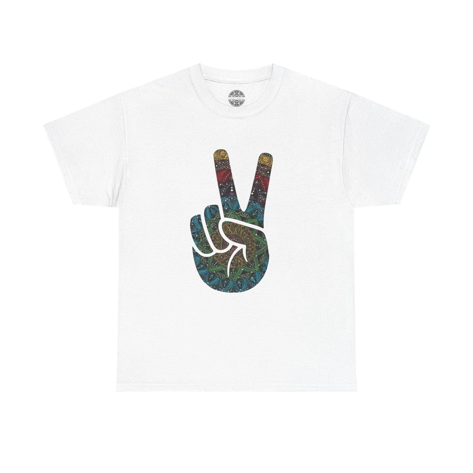 Peaceful Pride Sign T-Shirt | Mandala Boho Pride Peace Sign Unisex T-shirt, Sweatshirt, Hoodie, Long Sleeve Tee - T-Shirt, Sweatshirt, Hoodie