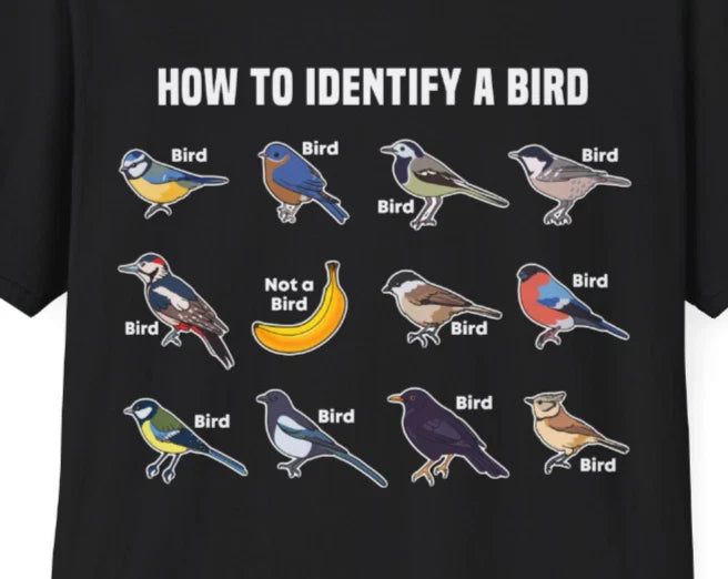 How To identify Birds T-Shirt Funny Bird Nerd Tee for Birders Birdwatching Unisex T-shirt, Sweatshirt, Hoodie, Long Sleeve Tee - T-Shirt, Sweatshirt, Hoodie