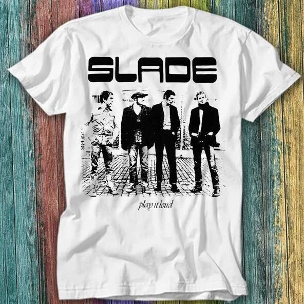 Slade Music Rock 70s T Shirt Top Tee 429 Unisex T-shirt, Sweatshirt, Hoodie, Long Sleeve Tee - T-Shirt, Sweatshirt, Hoodie