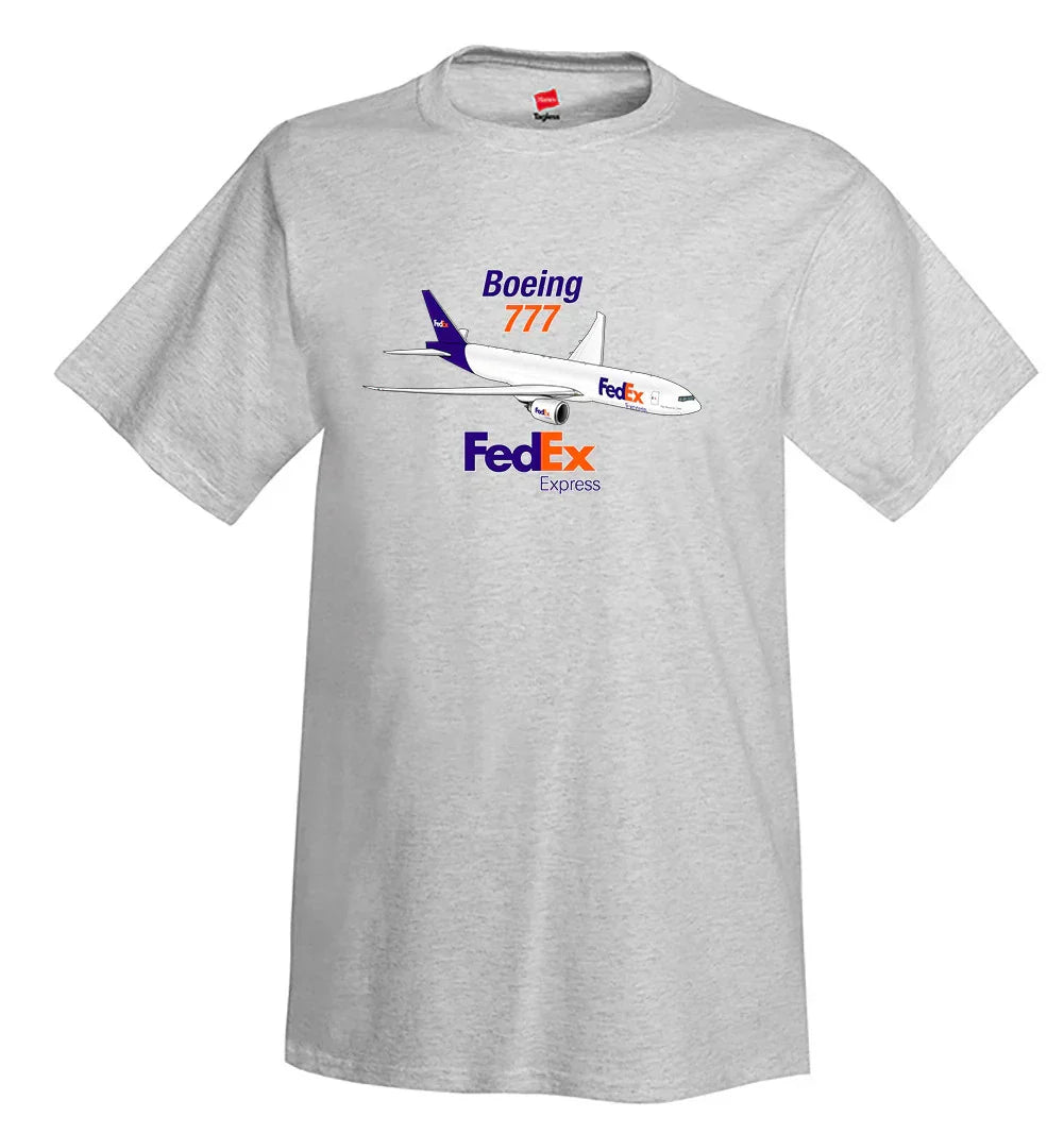 Boeing 777 FedEx Airplane T-Shirt - Personalized w/ Your N# Unisex T-shirt, Sweatshirt, Hoodie, Long Sleeve Tee - T-Shirt, Sweatshirt, Hoodie