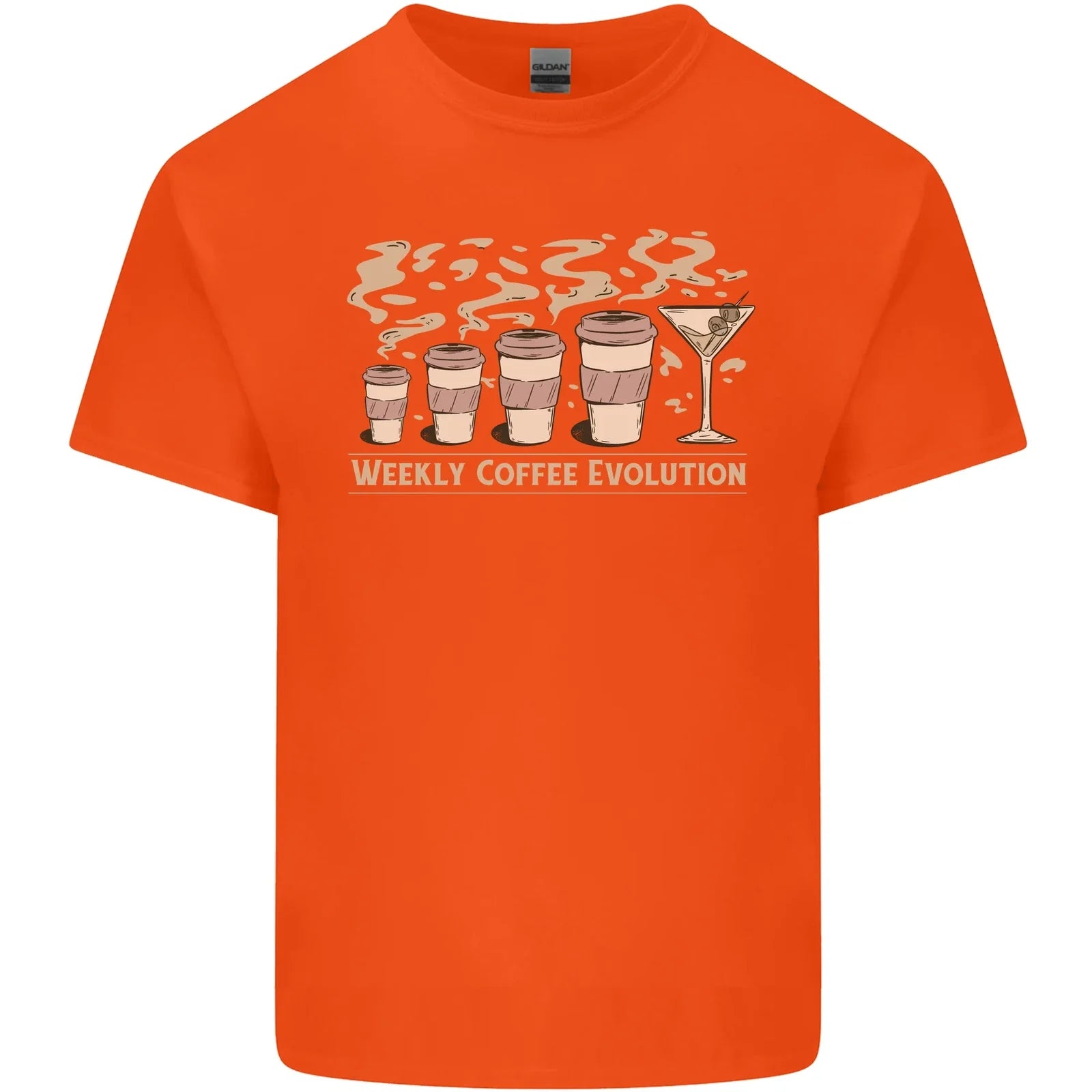 Funny Weekly Coffee to Alcohol Evolution Wine Mens Cotton T-Shirt Tee Top Unisex T-shirt, Sweatshirt, Hoodie, Long Sleeve Tee - T-Shirt, Sweatshirt, Hoodie