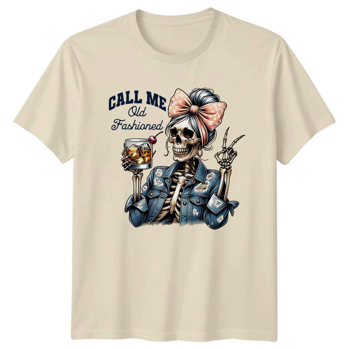 Gothic Skeleton Call Me Old Fashioned T-Shirt, Skeleton Peace Sign Unisex T-shirt, Sweatshirt, Hoodie, Long Sleeve Tee - T-Shirt, Sweatshirt, Hoodie