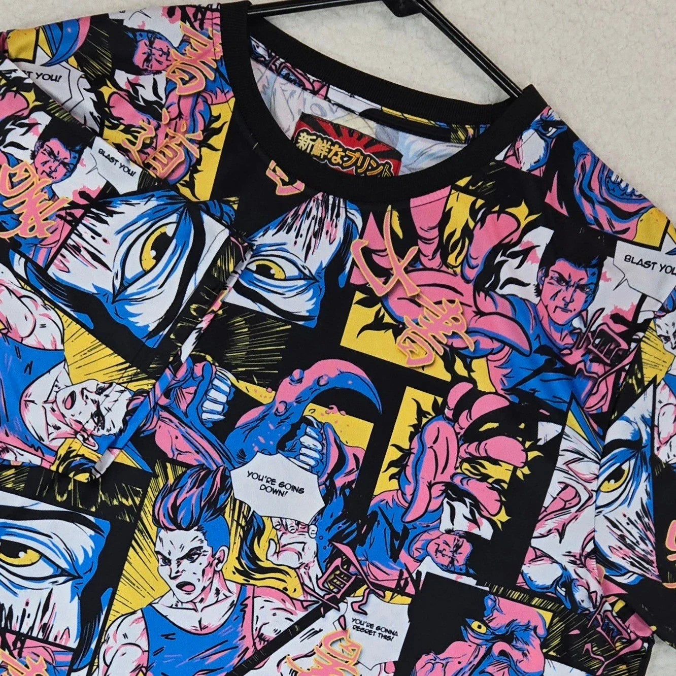 Fresh Prints of Tokyo Anime Manga All Over Print Shirt Large Drill Clothing Co Unisex T-shirt, Sweatshirt, Hoodie, Long Sleeve Tee - T-Shirt, Sweatshirt, Hoodie