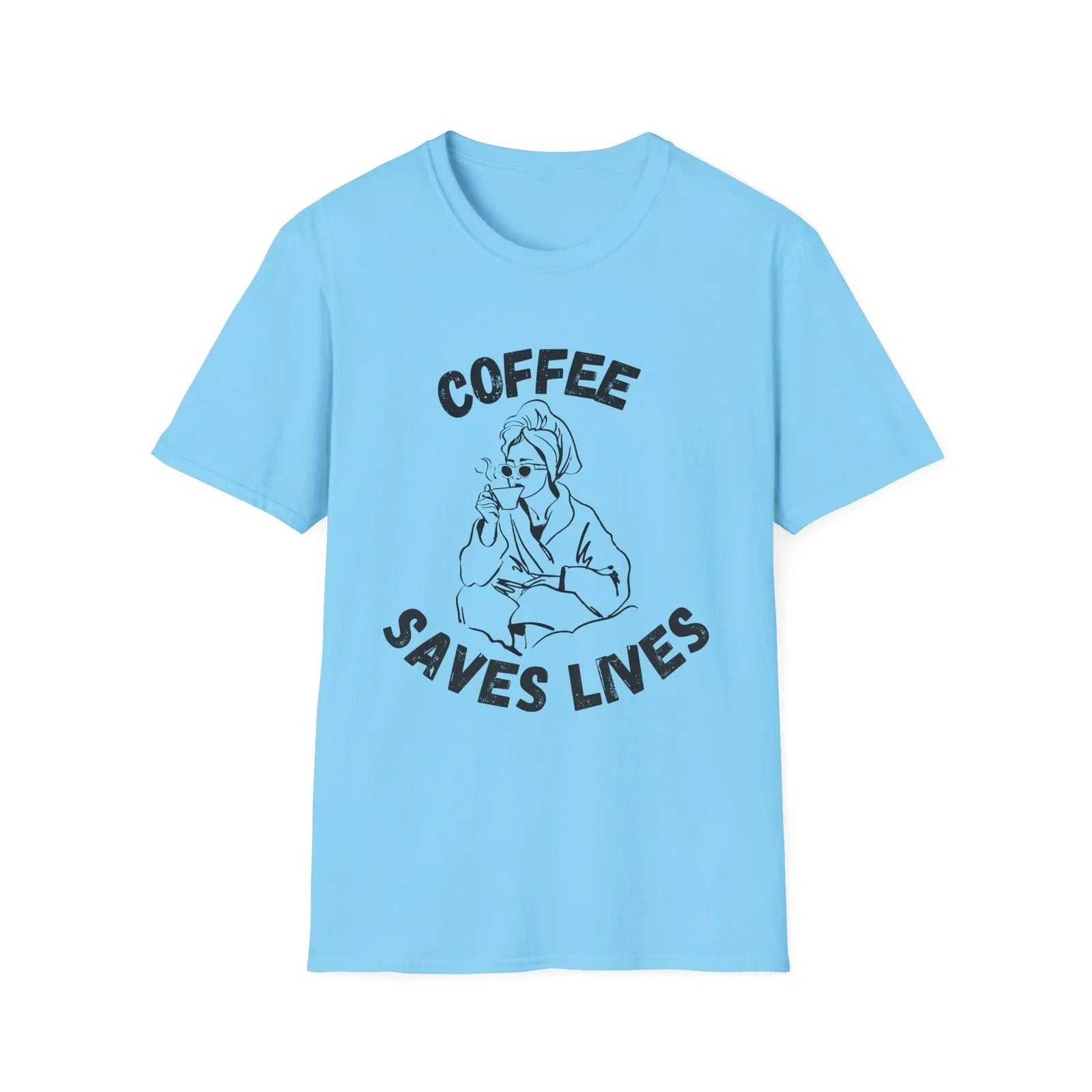 Coffee Saves Lives Unisex Softstyle T-Shirt Unisex T-shirt, Sweatshirt, Hoodie, Long Sleeve Tee - T-Shirt, Sweatshirt, Hoodie