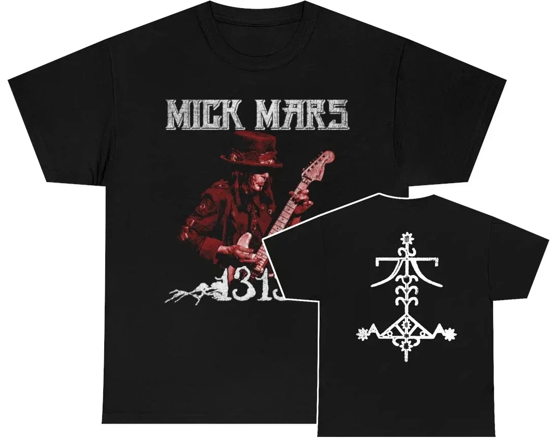 Mick Mars 1313 With Logo On Back Shirt Double Sided Unisex T-shirt, Sweatshirt, Hoodie, Long Sleeve Tee - T-Shirt, Sweatshirt, Hoodie