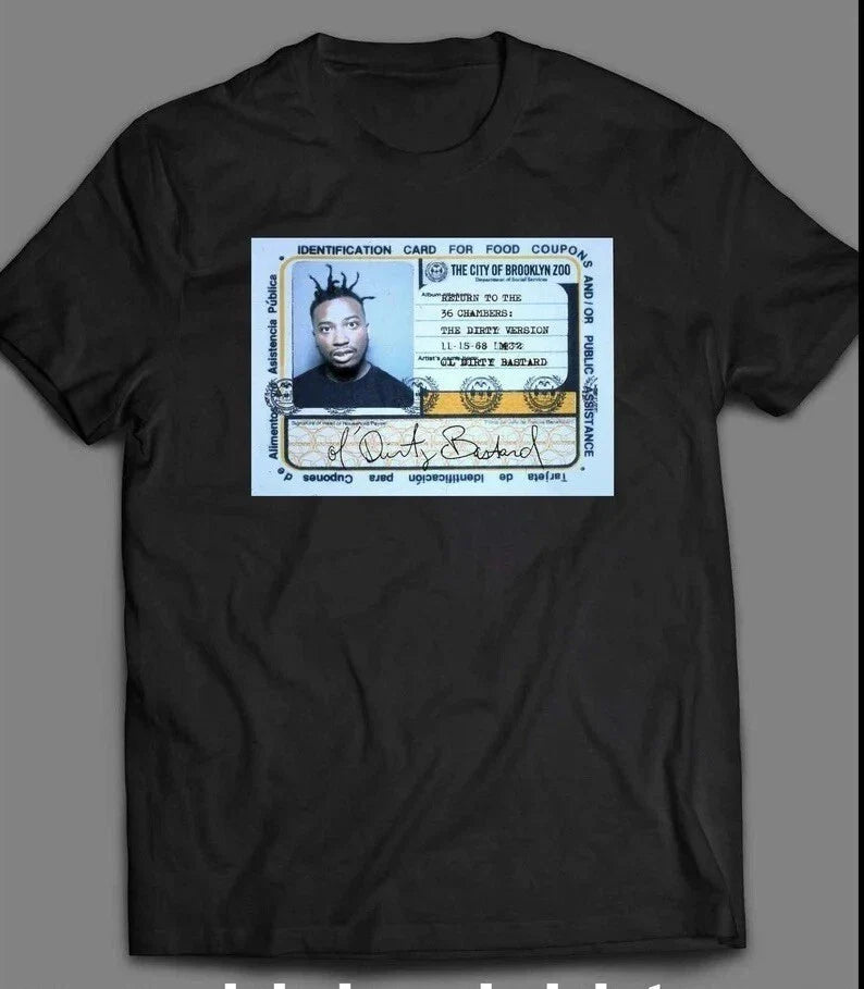 Ol Dirty Bastard Food Stamp Card Unisex Black T-shirt S-5XL Q8734 Unisex T-shirt, Sweatshirt, Hoodie, Long Sleeve Tee - T-Shirt, Sweatshirt, Hoodie