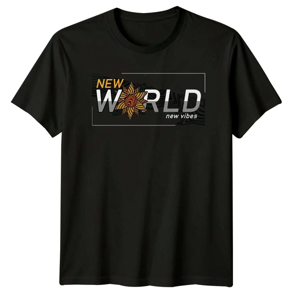 New World New Vibes T-Shirt Abstract Groovy Aesthetic Unisex T-shirt, Sweatshirt, Hoodie, Long Sleeve Tee - T-Shirt, Sweatshirt, Hoodie