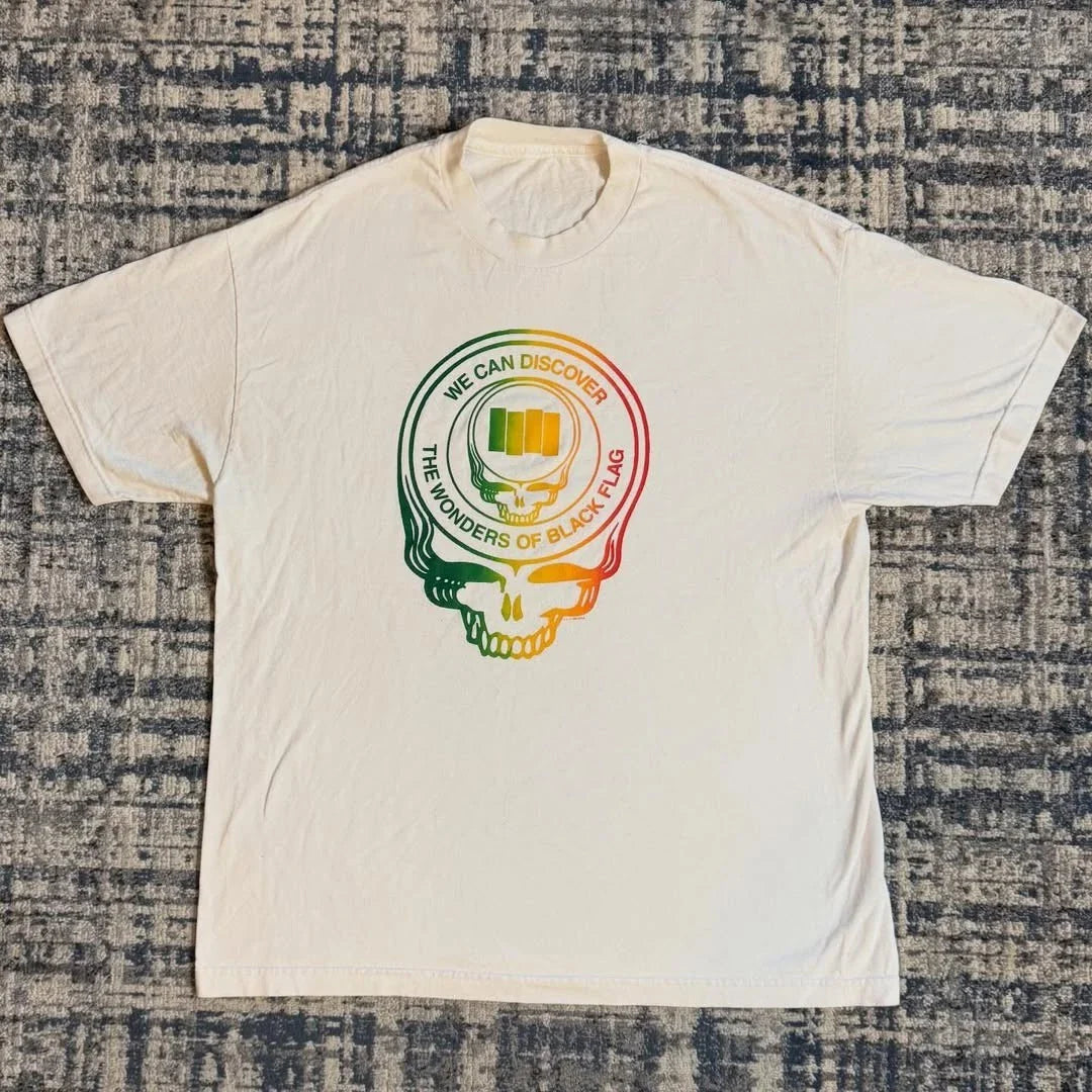 90s GRATEFUL DEAD STEAL YOUR FACE x BLACK FLAG MASH UP Vintage T-Shirt Reprint Unisex T-shirt, Sweatshirt, Hoodie, Long Sleeve Tee - T-Shirt, Sweatshirt, Hoodie