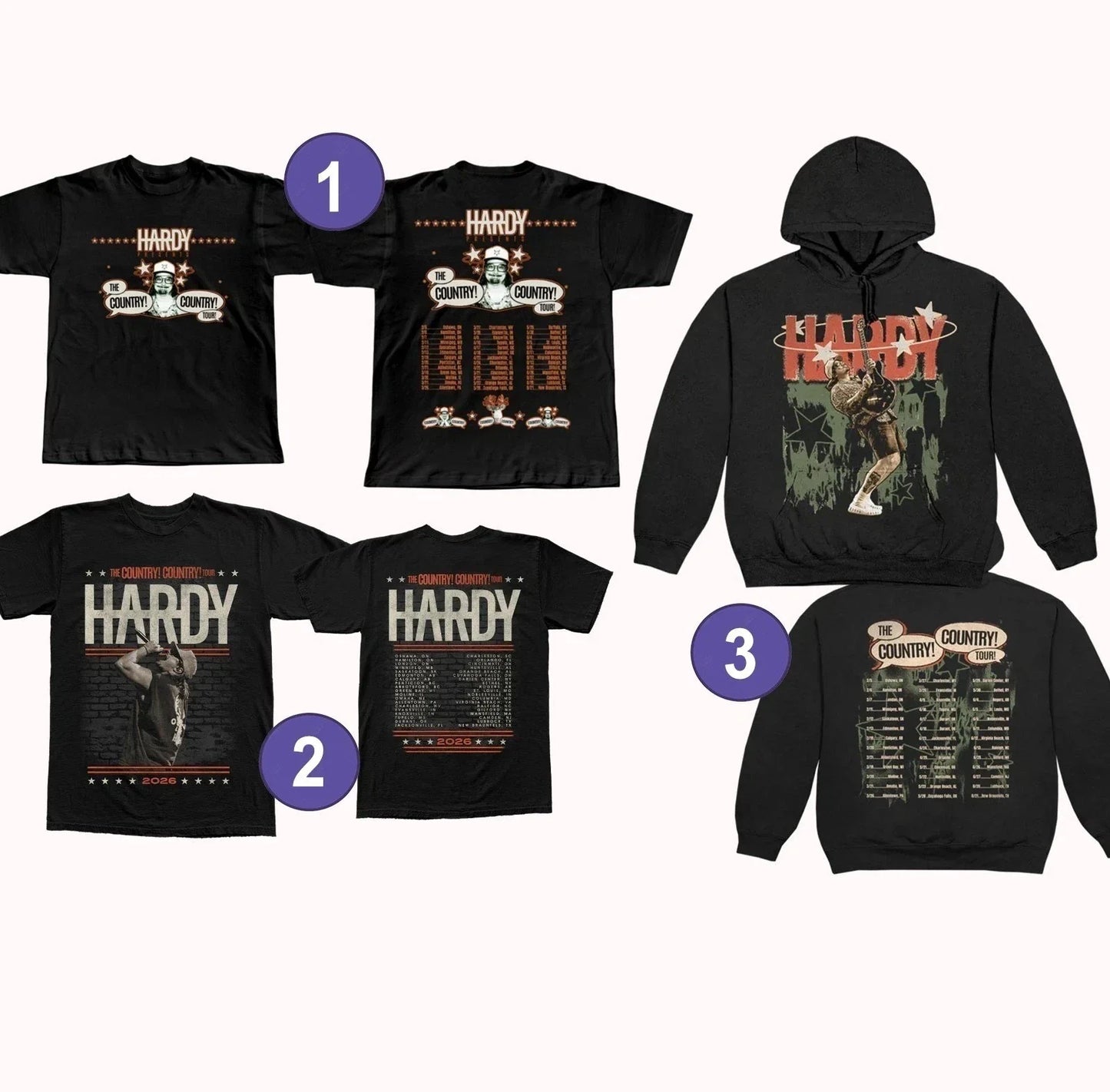 SALE! Hardy Country Country Tour 2026 T-Shirt OR Hoodie Reprint Unisex T-shirt, Sweatshirt, Hoodie, Long Sleeve Tee - T-Shirt, Sweatshirt, Hoodie