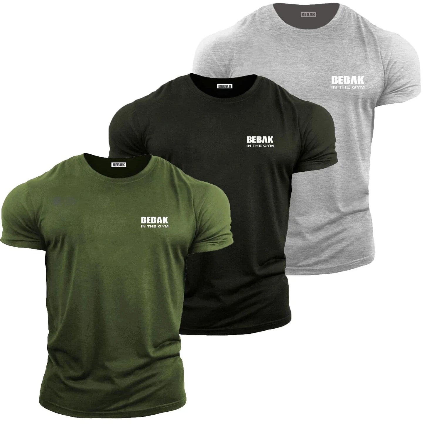 Men's multi pack T-Shirts pack of 3 NEW Bebak In The Gym breathable cotton Unisex T-shirt, Sweatshirt, Hoodie, Long Sleeve Tee - T-Shirt, Sweatshirt, Hoodie