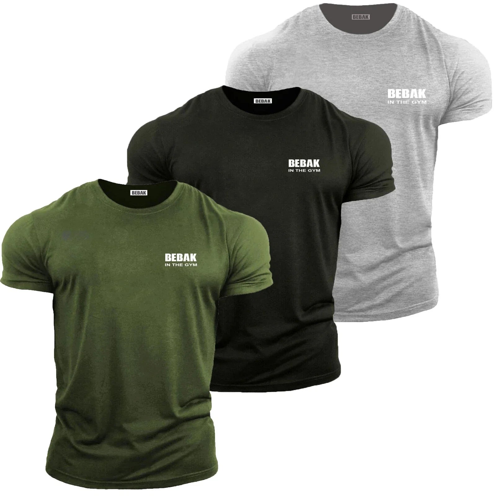 Men's multi pack T-Shirts pack of 3 NEW Bebak In The Gym breathable cotton Unisex T-shirt, Sweatshirt, Hoodie, Long Sleeve Tee - T-Shirt, Sweatshirt, Hoodie