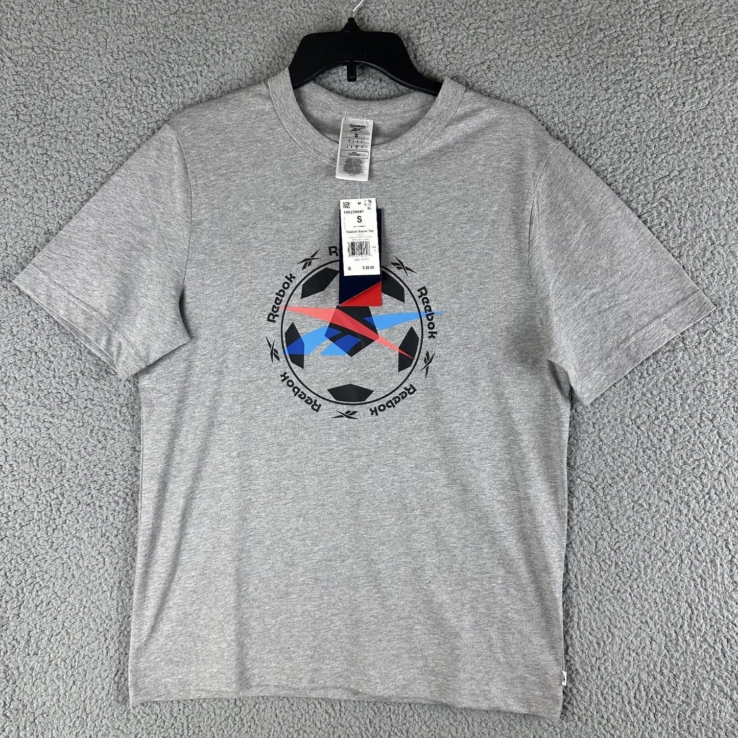 Reebok T-Shirt Men's Small Grey Cotton Soccer Graphic Tee Unisex T-shirt, Sweatshirt, Hoodie, Long Sleeve Tee - T-Shirt, Sweatshirt, Hoodie