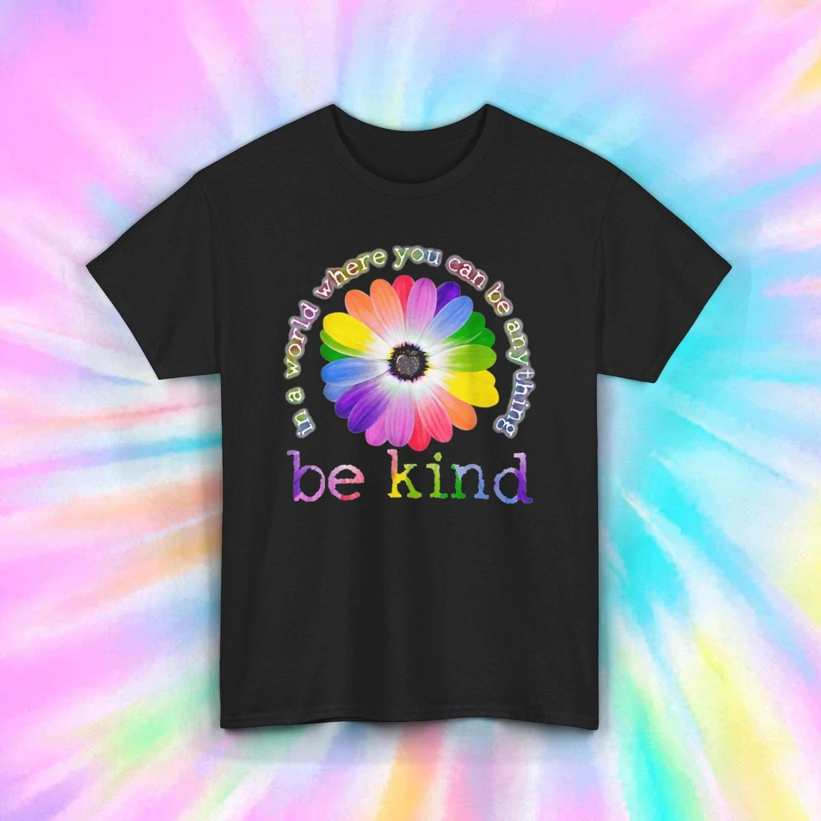 Be Kind Flower Shirt | Inspirational Positive Message Graphic Tee S-5XL Unisex T-shirt, Sweatshirt, Hoodie, Long Sleeve Tee - T-Shirt, Sweatshirt, Hoodie