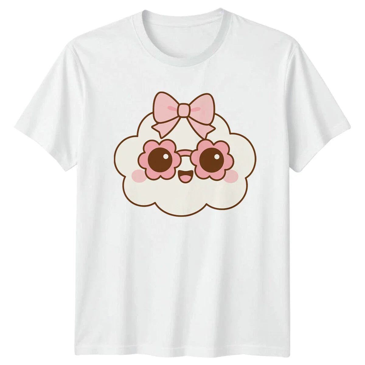 Cute Cloud Bow Womens T-Shirt Kawaii Graphic Tee Ladies Unisex Top Unisex T-shirt, Sweatshirt, Hoodie, Long Sleeve Tee - T-Shirt, Sweatshirt, Hoodie