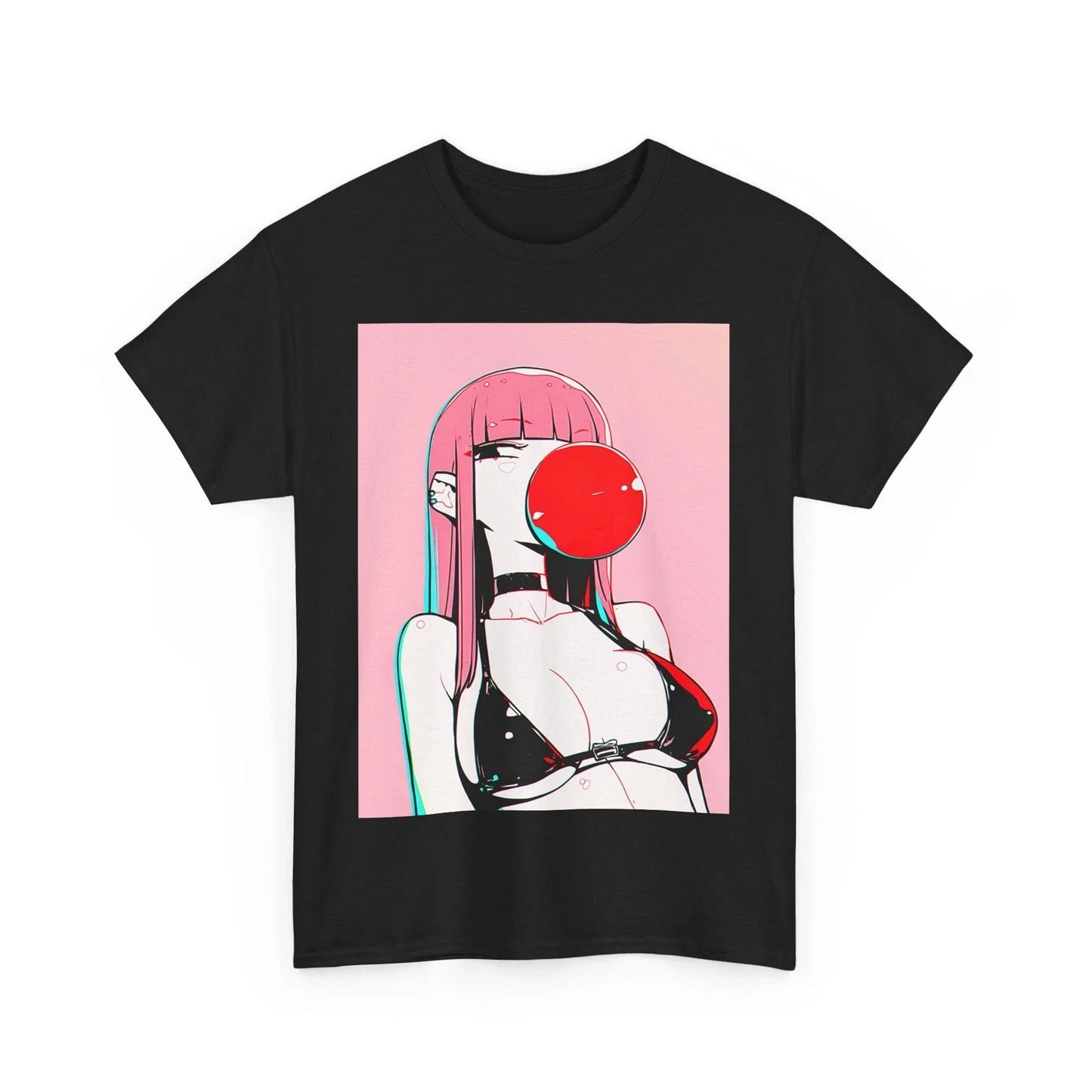 Anime Bubble Gum Pop Art Graphic Tee Harajuku Kawaii Rave Streetwear Shirt Gift Unisex T-shirt, Sweatshirt, Hoodie, Long Sleeve Tee - T-Shirt, Sweatshirt, Hoodie