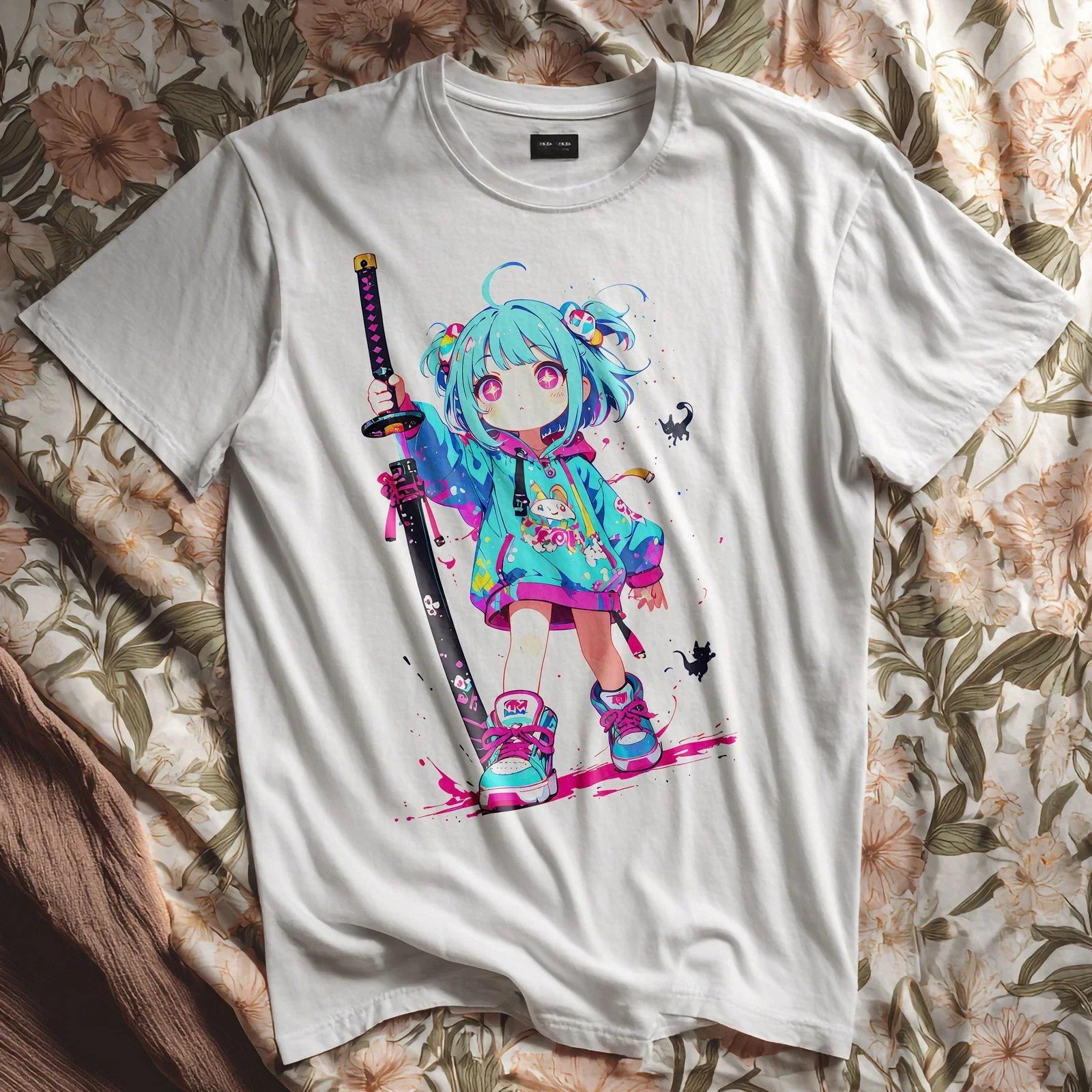 Chibi Girl Cute Kawaii 005 Anime/Manga  Adult / Childrens t shirts/t-shir cotton Unisex T-shirt, Sweatshirt, Hoodie, Long Sleeve Tee - T-Shirt, Sweatshirt, Hoodie
