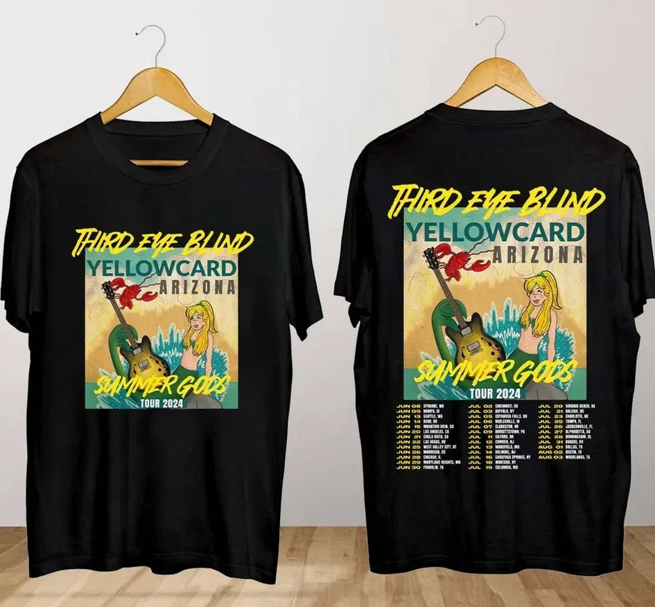 Third Eye Blind 2024 Summer Gods Tour Two Sides Shirt Unisex T-shirt, Sweatshirt, Hoodie, Long Sleeve Tee - T-Shirt, Sweatshirt, Hoodie