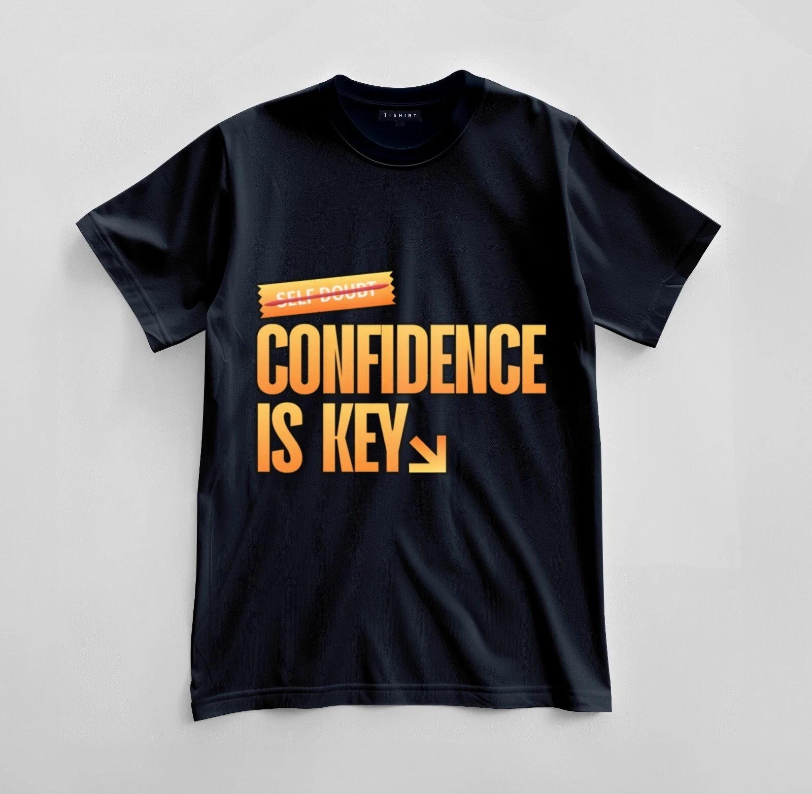 Custom Confidence Over Doubt T-shirt Design Unisex Jersey Short Sleeve Tee Unisex T-shirt, Sweatshirt, Hoodie, Long Sleeve Tee - T-Shirt, Sweatshirt, Hoodie