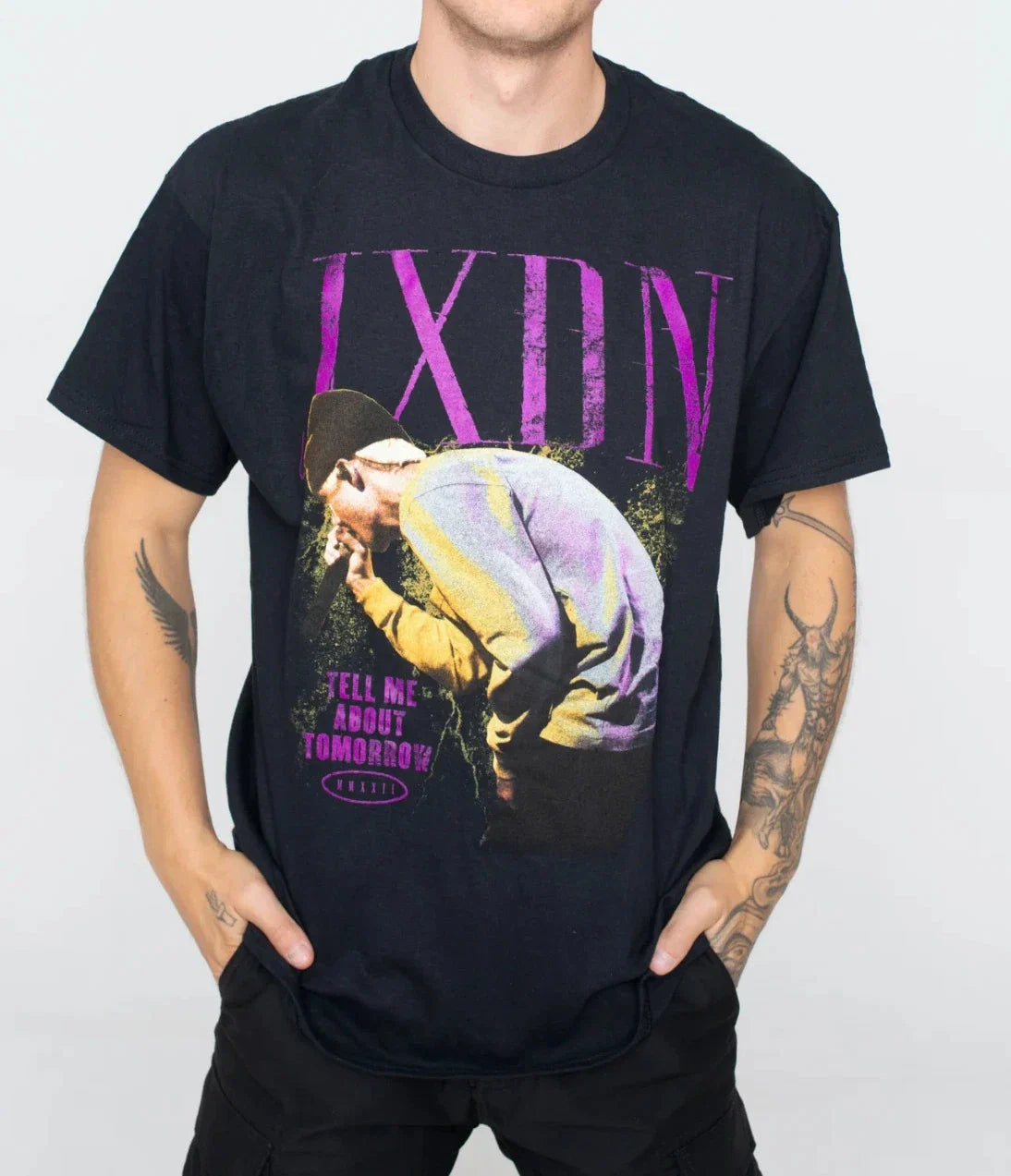 JXDN Tell Me About Tomorrow Graphic T-Shirt Men XS Black Album Concert Merch Y2k Unisex T-shirt, Sweatshirt, Hoodie, Long Sleeve Tee - T-Shirt, Sweatshirt, Hoodie