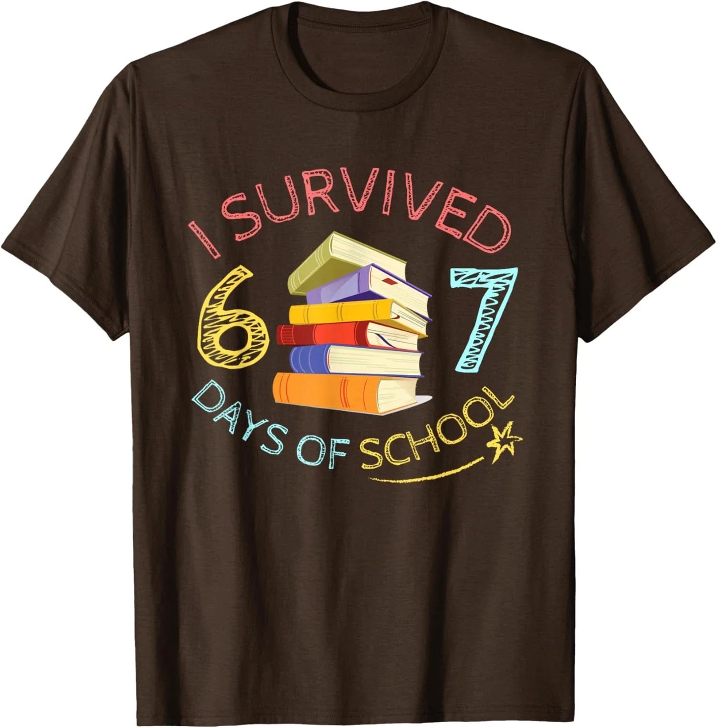 School Funny 67 Meme Teacher I Survived 67 Days Unisex T-Shirt Unisex T-shirt, Sweatshirt, Hoodie, Long Sleeve Tee - T-Shirt, Sweatshirt, Hoodie