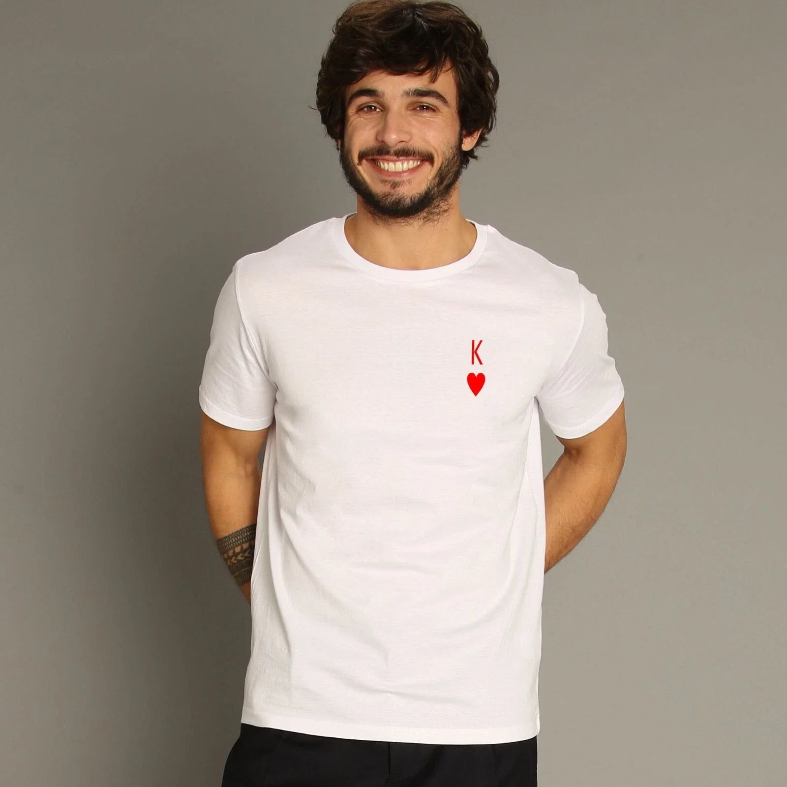 Men's Short Sleeve T-Shirt White, KING Unisex T-shirt, Sweatshirt, Hoodie, Long Sleeve Tee - T-Shirt, Sweatshirt, Hoodie