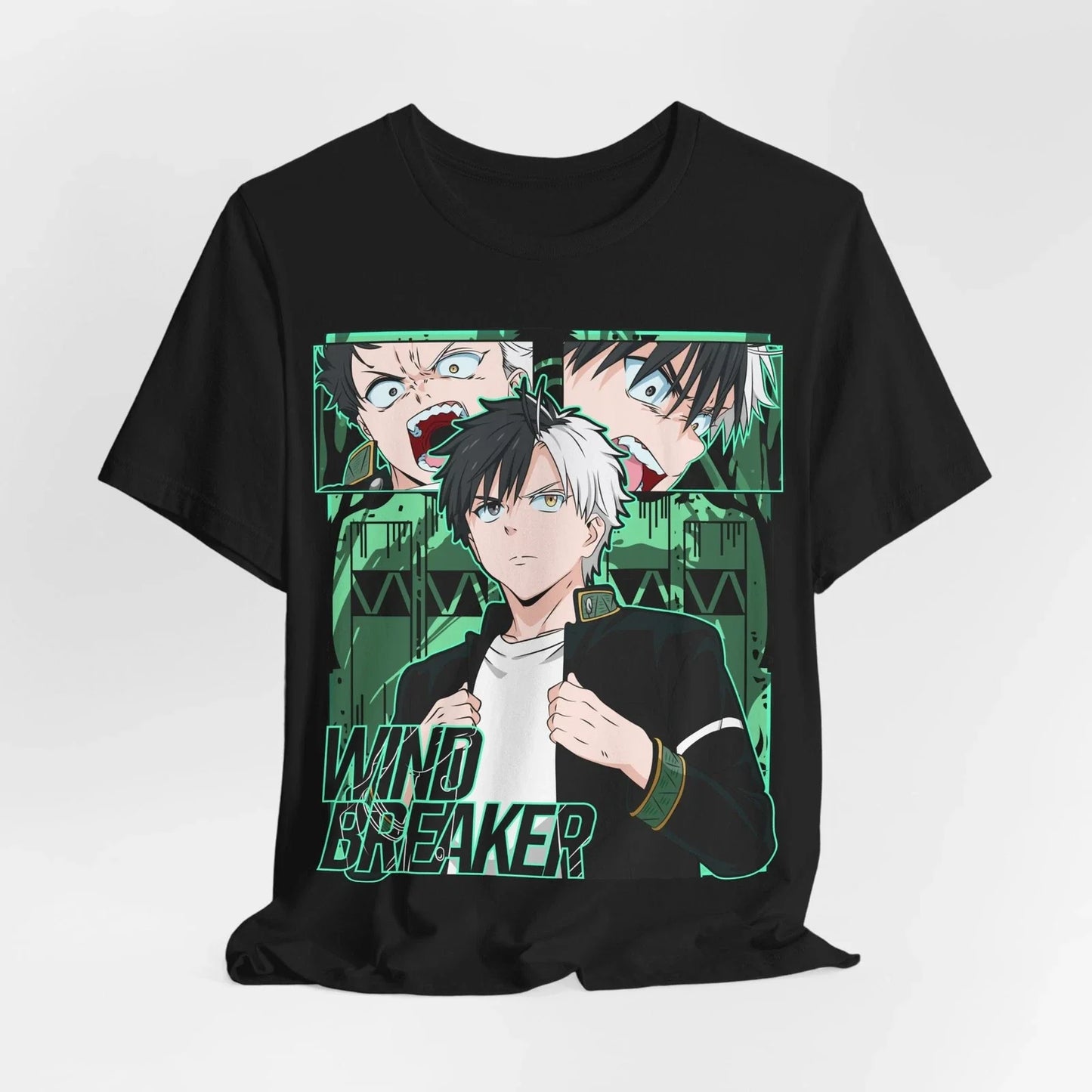 Windbreaker Anime Character Tee | Manga Boy Graphic Shirt Unisex T-shirt, Sweatshirt, Hoodie, Long Sleeve Tee - T-Shirt, Sweatshirt, Hoodie