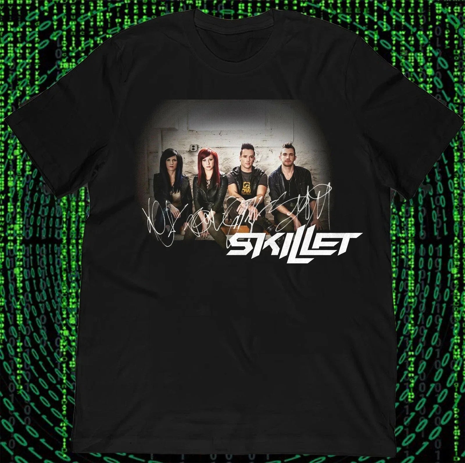 Skillet Members signed T Shirt Rock Band S-5XL Q8374 Unisex T-shirt, Sweatshirt, Hoodie, Long Sleeve Tee - T-Shirt, Sweatshirt, Hoodie