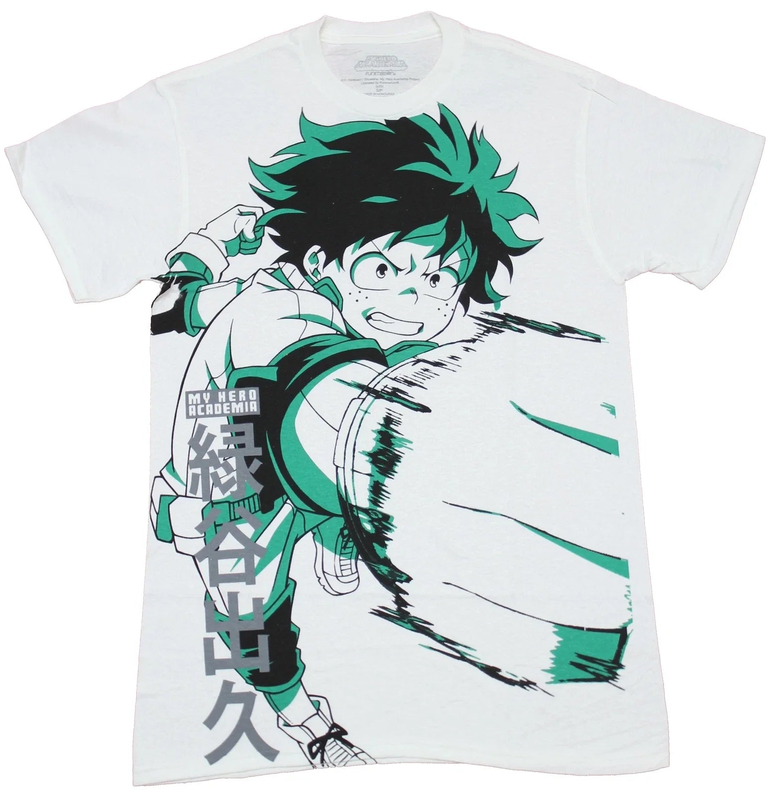 My Hero Academia Mens T-Shirt - Deku  All Over Green Highlight Punch Unisex T-shirt, Sweatshirt, Hoodie, Long Sleeve Tee - T-Shirt, Sweatshirt, Hoodie