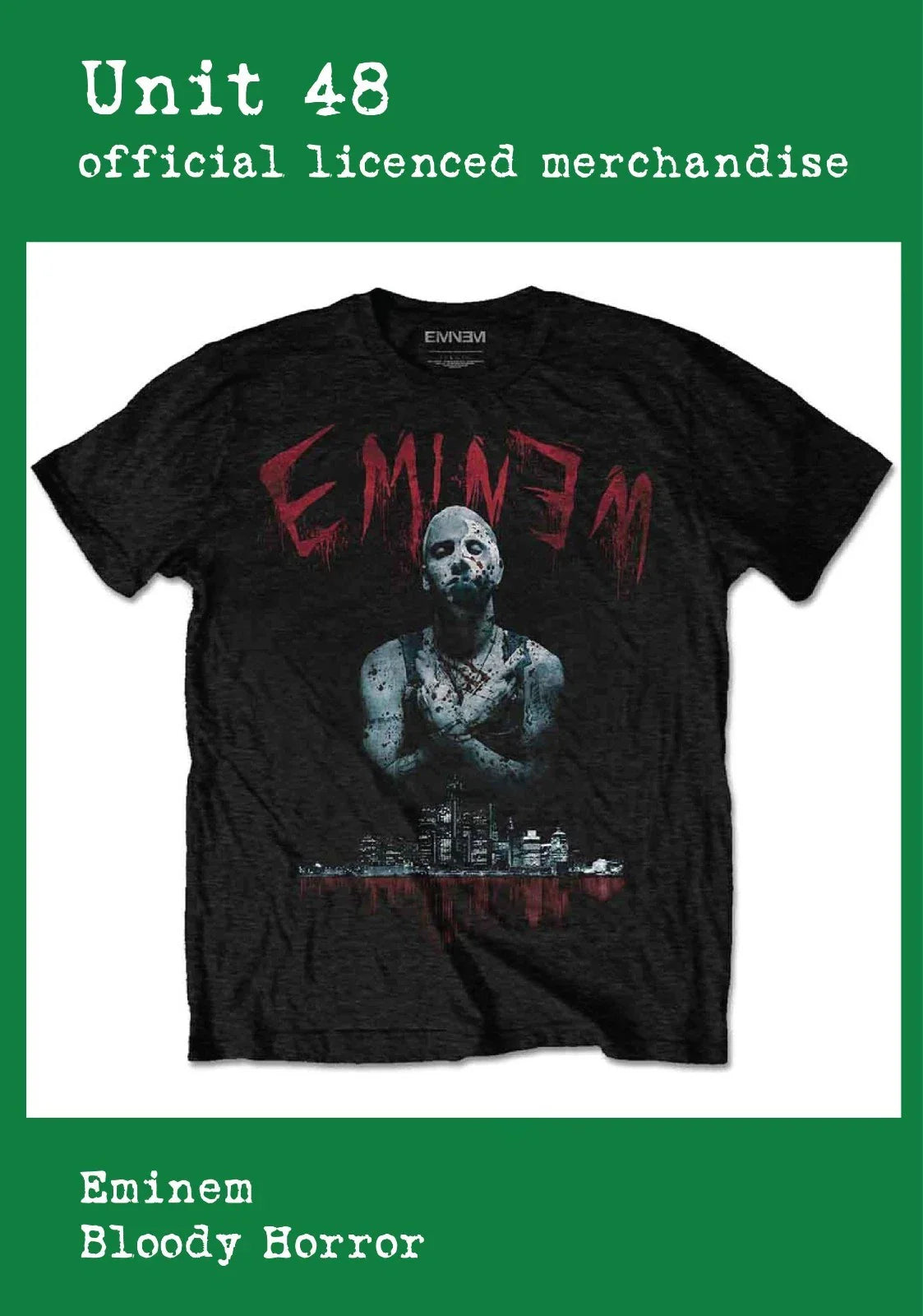 Eminem  - Bloody Horror - Black T-Shirt Official Licenced Merchandise Unisex T-shirt, Sweatshirt, Hoodie, Long Sleeve Tee - T-Shirt, Sweatshirt, Hoodie