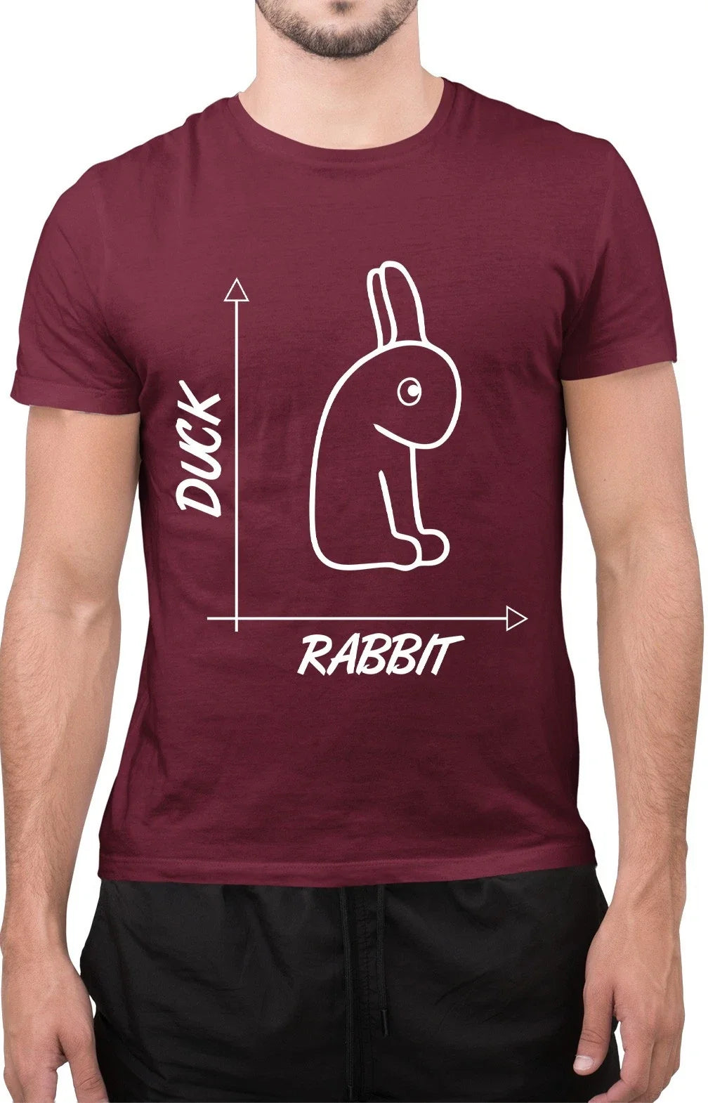 Funny Duck Rabbit Graph Optical Illusion Sarcastic Novelty Unisex T-Shirt Unisex T-shirt, Sweatshirt, Hoodie, Long Sleeve Tee - T-Shirt, Sweatshirt, Hoodie