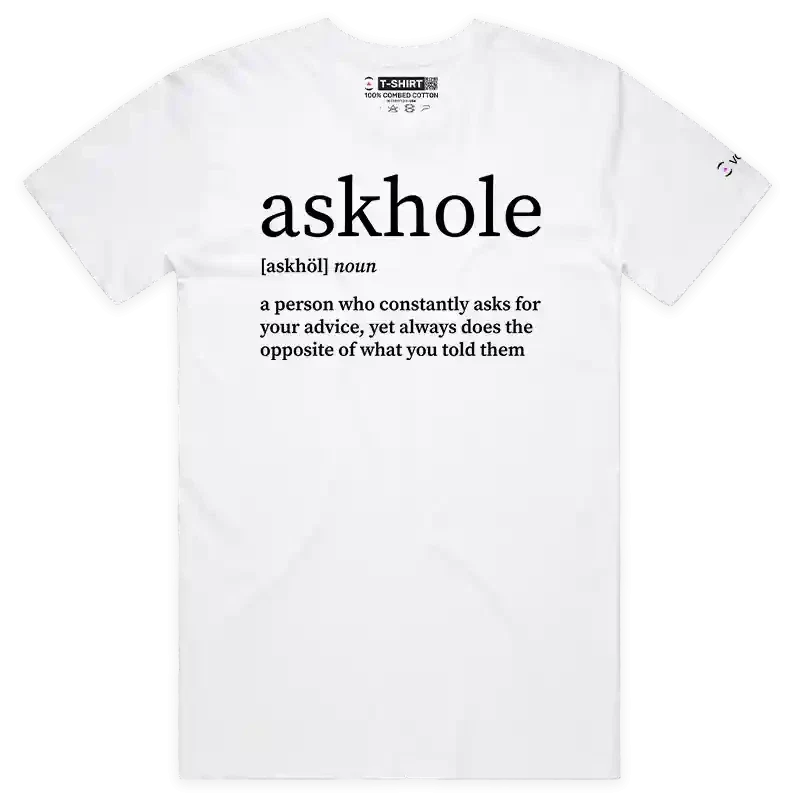 VOICEART Askhole Funny Wordplay Memes T-Shirt with Premium Graphic Design Unisex T-shirt, Sweatshirt, Hoodie, Long Sleeve Tee - T-Shirt, Sweatshirt, Hoodie