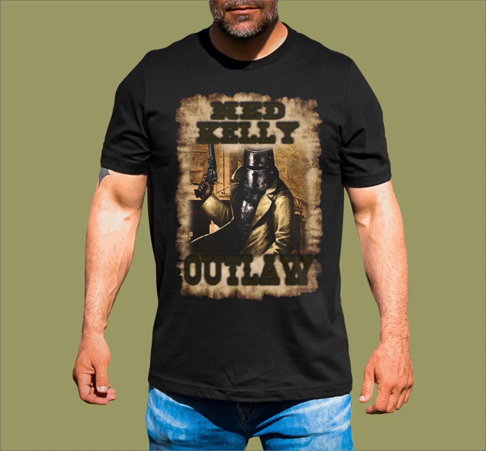 NED KELLY OUTLAW T-SHIRT Unisex T-shirt, Sweatshirt, Hoodie, Long Sleeve Tee - T-Shirt, Sweatshirt, Hoodie