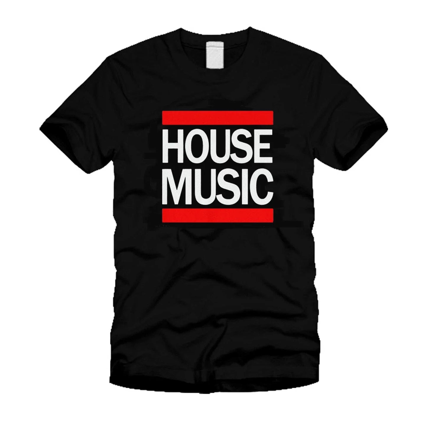 HOUSE MUSIC Logo RUN DMC Parody Stylish EDM Dj Cool Black T-Shirt Unisex T-shirt, Sweatshirt, Hoodie, Long Sleeve Tee - T-Shirt, Sweatshirt, Hoodie