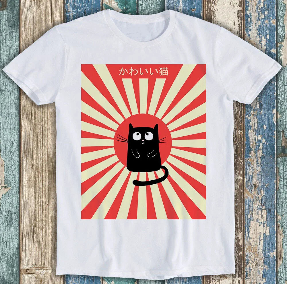 Kawaii Maneki Neko Cat Kuro Japan Rising Meme Unisex Gift Tee T Shirt M1305 Unisex T-shirt, Sweatshirt, Hoodie, Long Sleeve Tee - T-Shirt, Sweatshirt, Hoodie