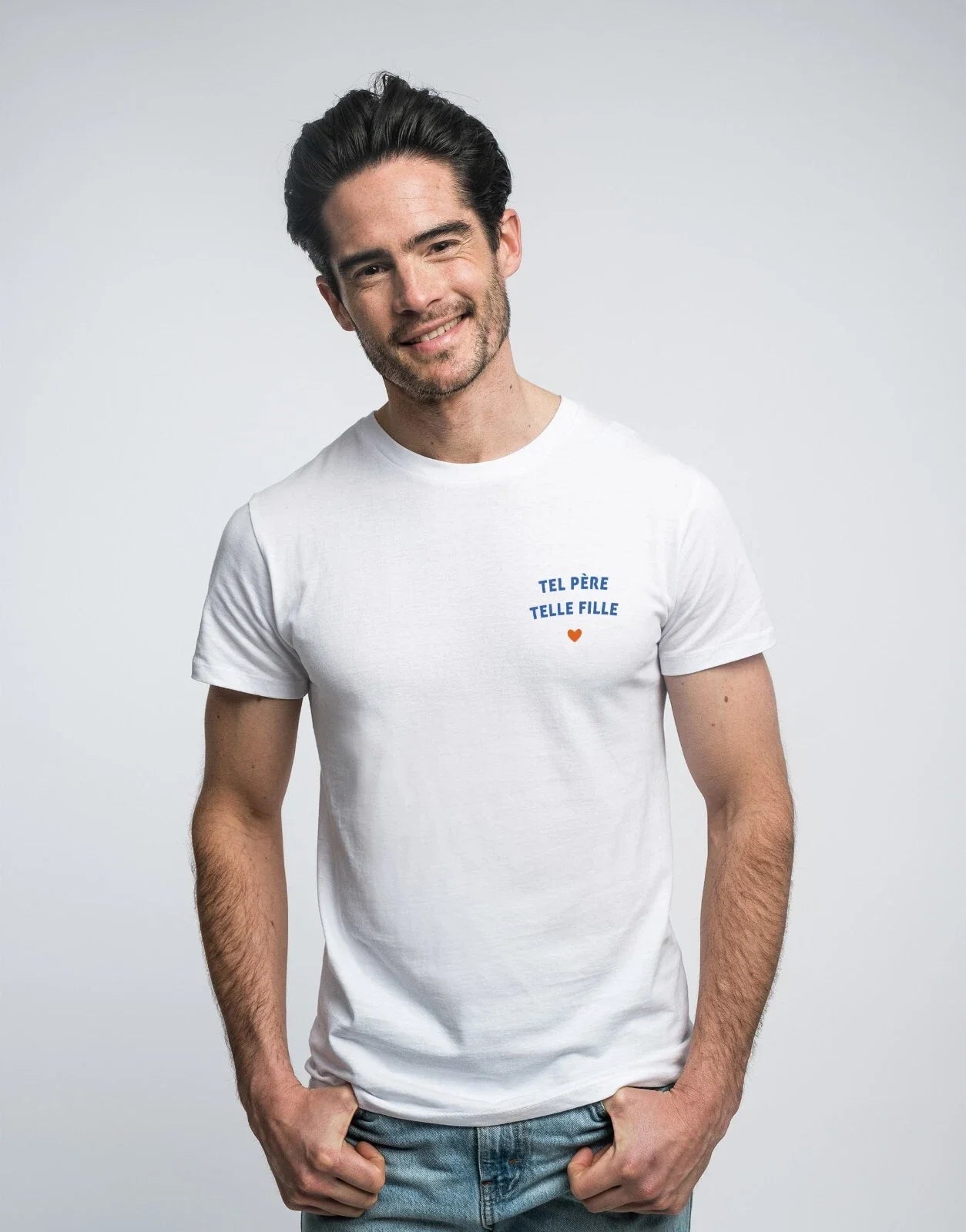 Men's Short Sleeve T-Shirt White, LIKE FATHER LIKE DAUGHTER HEART Unisex T-shirt, Sweatshirt, Hoodie, Long Sleeve Tee - T-Shirt, Sweatshirt, Hoodie