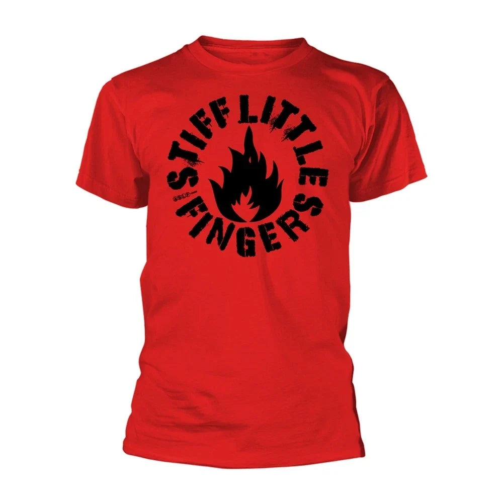 Stiff Little Fingers (SLF) - Flame Logo RED T Shirt Official Merch (Punk) Unisex T-shirt, Sweatshirt, Hoodie, Long Sleeve Tee - T-Shirt, Sweatshirt, Hoodie