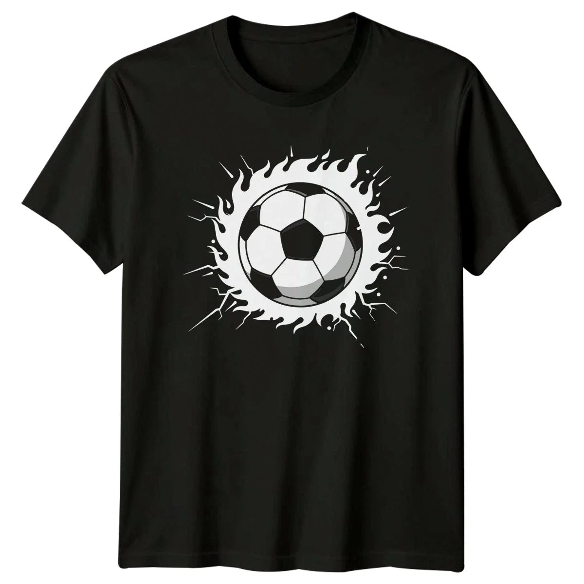 Flaming Soccer Ball T-Shirt Sports Graphic Soccer Birthday Gift For Him And Her Unisex T-shirt, Sweatshirt, Hoodie, Long Sleeve Tee - T-Shirt, Sweatshirt, Hoodie