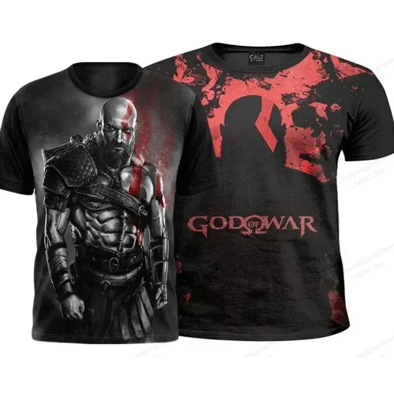 God Of War T-Shirt 3D Printed Polyester Tees Unisex Graphic Print Video Game Tee Unisex T-shirt, Sweatshirt, Hoodie, Long Sleeve Tee - T-Shirt, Sweatshirt, Hoodie