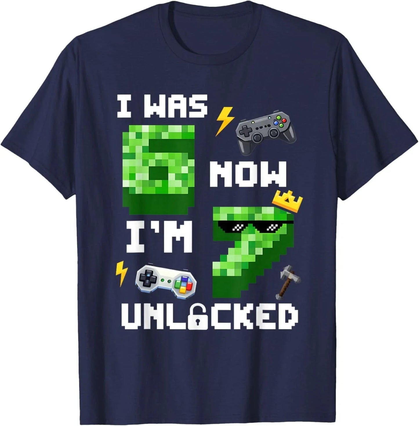 7th Birthday I was 6 Now Im 7 Unlocked 67 Boys Kids Unisex T-Shirt Unisex T-shirt, Sweatshirt, Hoodie, Long Sleeve Tee - T-Shirt, Sweatshirt, Hoodie