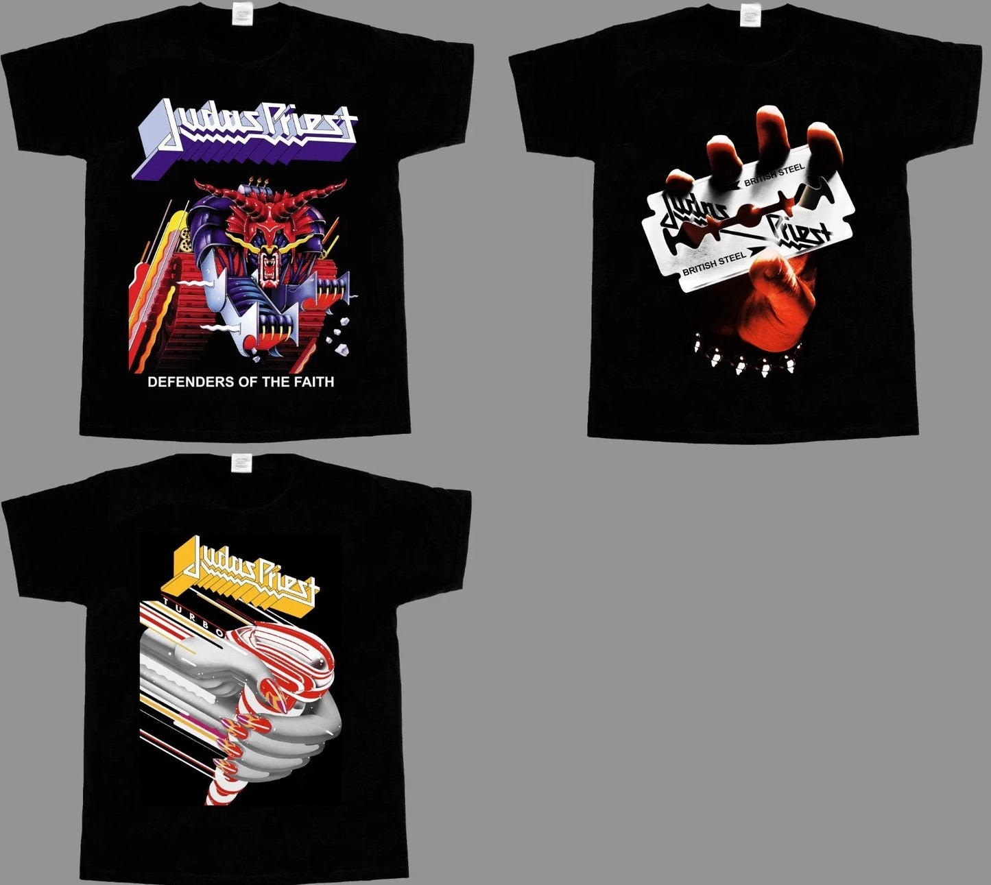 JUDAS PRIEST DEFENDERS OF THE FAITH BRITISH STEEL TURBO T-SHIRT 345XL Unisex T-shirt, Sweatshirt, Hoodie, Long Sleeve Tee - T-Shirt, Sweatshirt, Hoodie