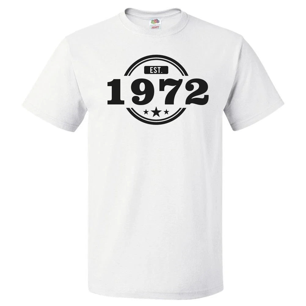 54th Birthday Gift For 54 Year Old Established 1972 T Shirt Unisex T-shirt, Sweatshirt, Hoodie, Long Sleeve Tee - T-Shirt, Sweatshirt, Hoodie
