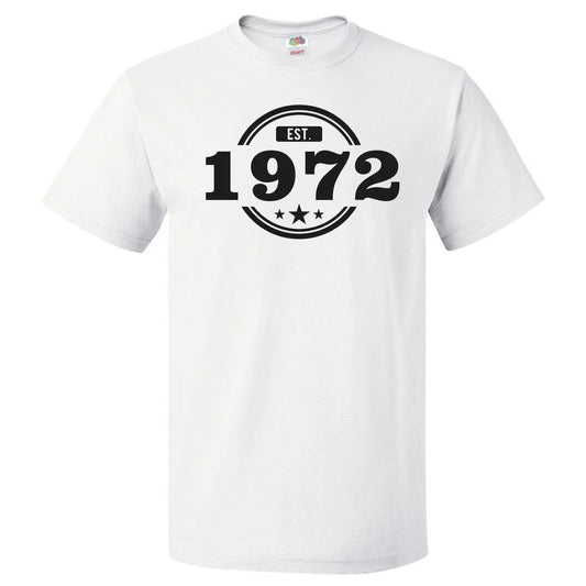 54th Birthday Gift For 54 Year Old Established 1972 T Shirt Unisex T-shirt, Sweatshirt, Hoodie, Long Sleeve Tee - T-Shirt, Sweatshirt, Hoodie