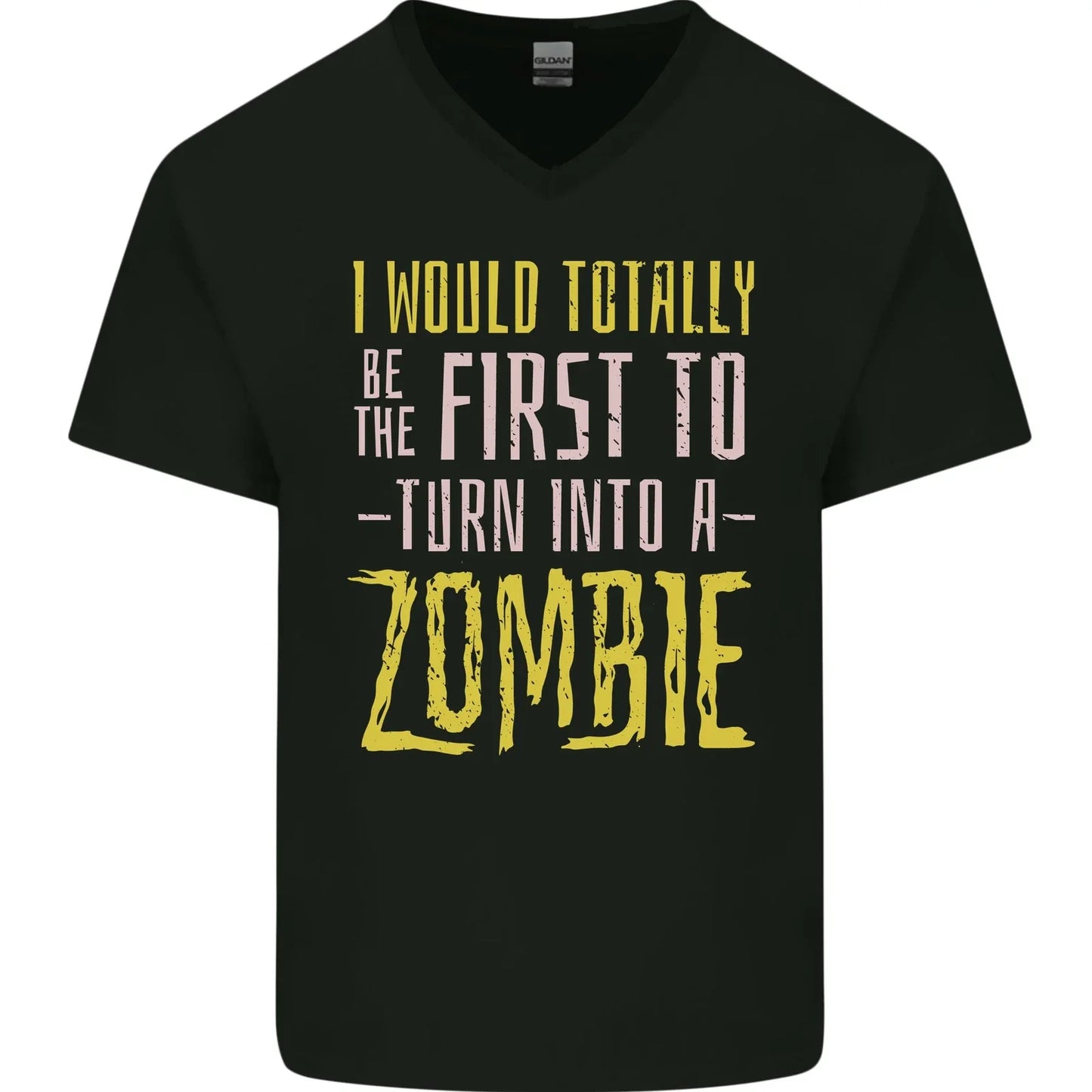 Zombie Apocalypse Funny Halloween Quote Mens V-Neck Cotton T-Shirt Unisex T-shirt, Sweatshirt, Hoodie, Long Sleeve Tee - T-Shirt, Sweatshirt, Hoodie