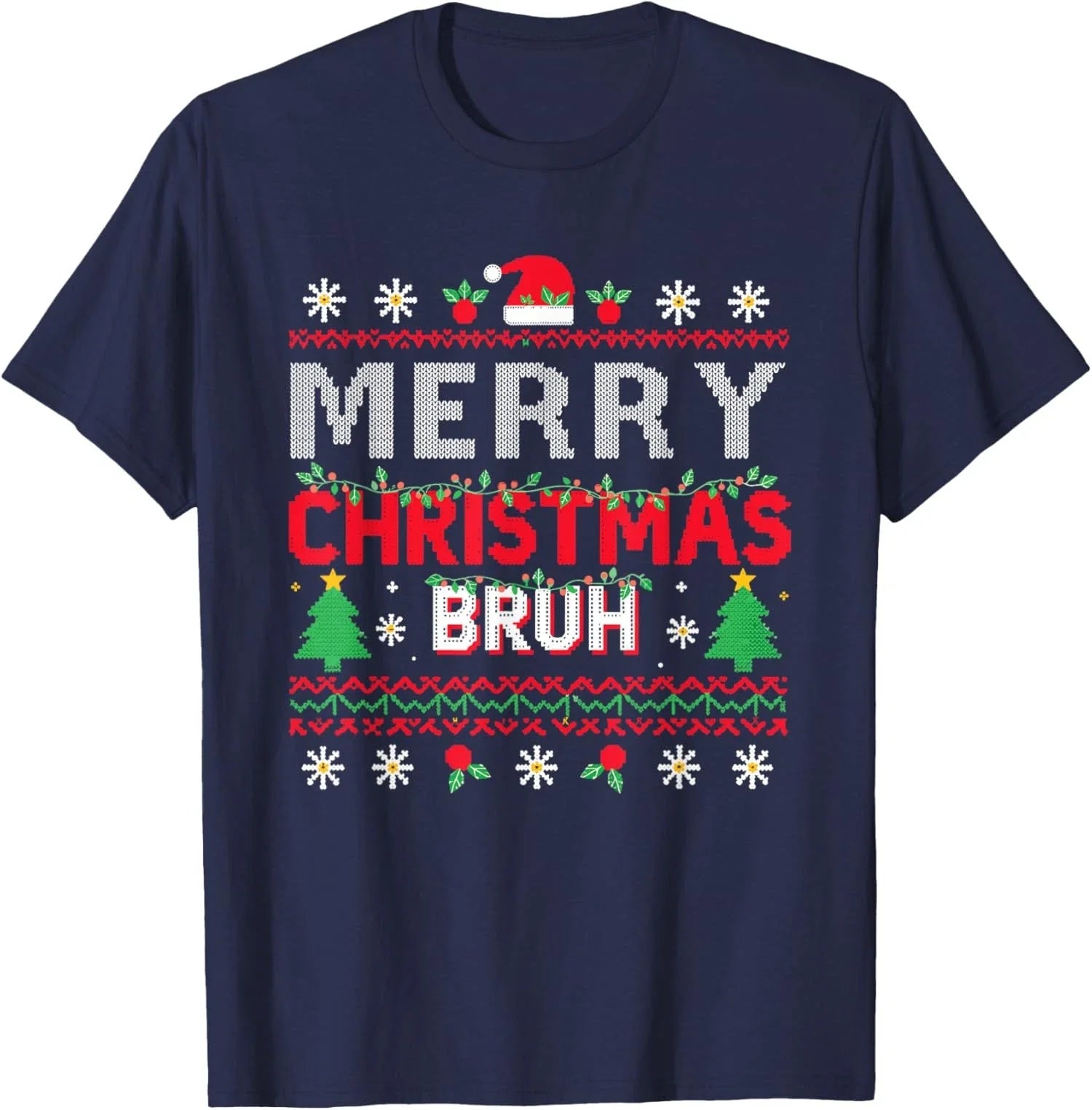 Merry Christmas Bruh Festive Meme-Inspired Humor Unisex T-Shirt Unisex T-shirt, Sweatshirt, Hoodie, Long Sleeve Tee - T-Shirt, Sweatshirt, Hoodie