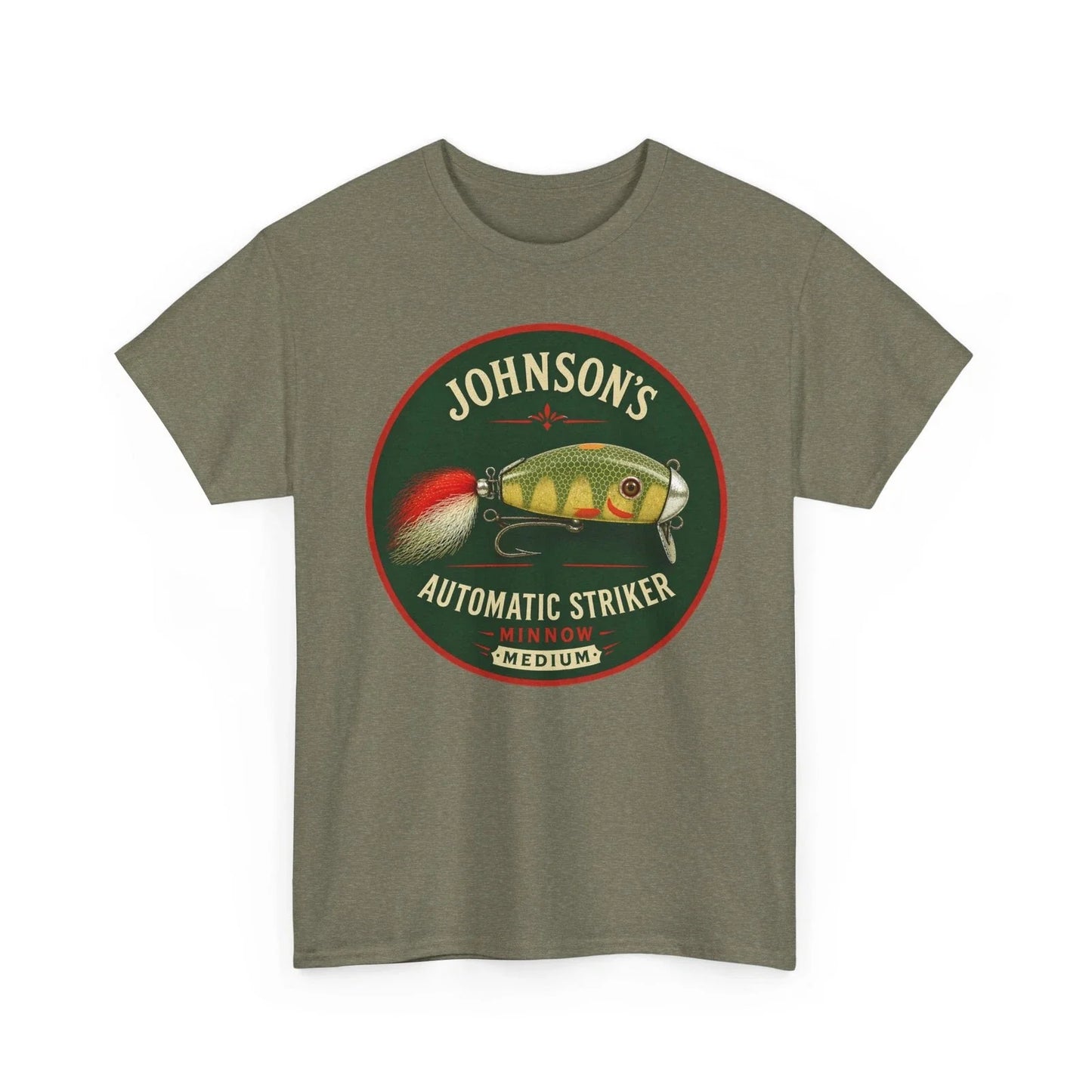Johnson's Automatic Striker Minnow Vintage Fishing Lure Retro Fisherman T-Shirt Unisex T-shirt, Sweatshirt, Hoodie, Long Sleeve Tee - T-Shirt, Sweatshirt, Hoodie